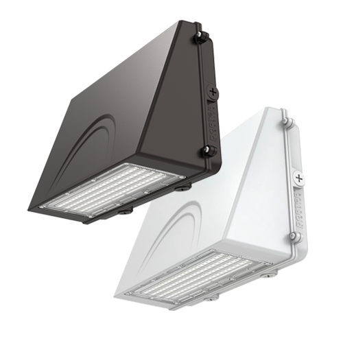 Portor Architectural Full Cut-Off Wall Pack 36W/48W/60W, 3000K/4000K/5000K, 120-277V, Bronze Finish – PT-WPF-LW-3CP